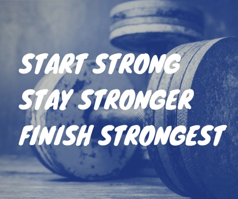 Start Strong. Stay Stronger. Finish Strongest. Making the Connection