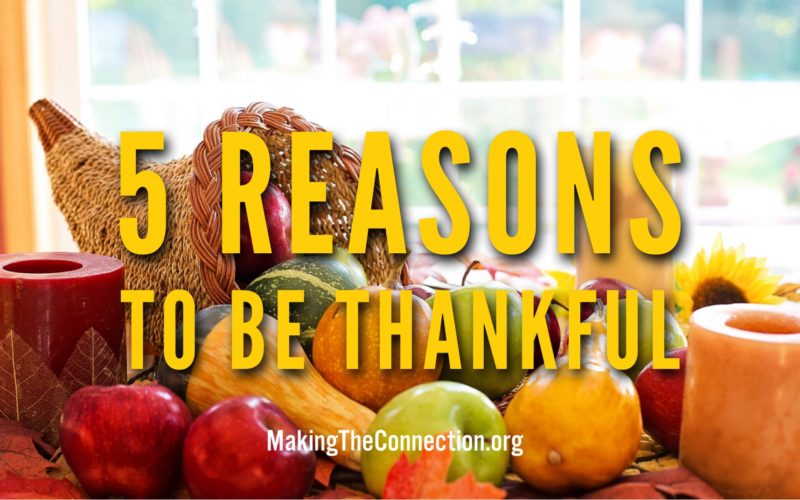5 reasons to be thankful